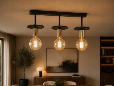 Lampa wisząca 3xE27 SATURN BLACK