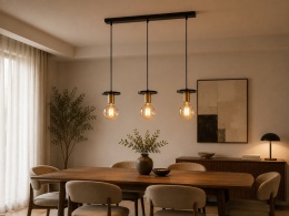Lampa wisząca 3xE27 SATURN BLACK