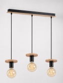 Lampa wisząca 3xE27 SATURN NATURAL/BLACK