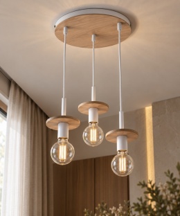 Lampa wisząca 3xE27 SATURN NATURAL