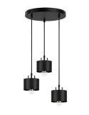 Pendant lamp 3xE27 SIMPLY BLACK/SILVER
