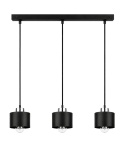 Pendant lamp 3xE27 SIMPLY BLACK/SILVER