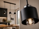 Pendant lamp 3xE27 SIMPLY BLACK/SILVER