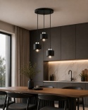 Pendant lamp 3xE27 SIMPLY BLACK/SILVER
