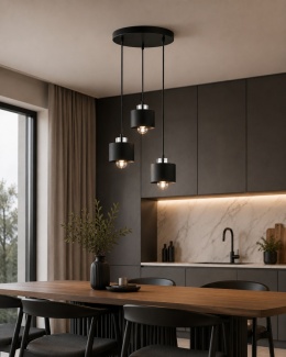 Lampa wisząca 3xE27 SIMPLY BLACK/SILVER