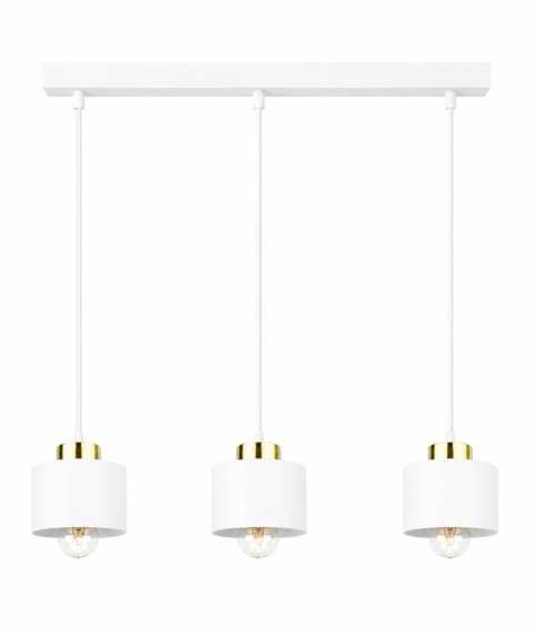 Pendant lamp 3xE27 SIMPLY WHITE/GOLD