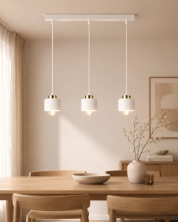 Lampa wisząca 3xE27 SIMPLY WHITE/GOLD
