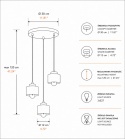 Lampa wisząca 3xE27 SIMPLY WHITE