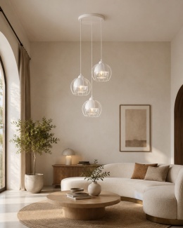 Lampa wisząca 3xE27 SOLO WHITE
