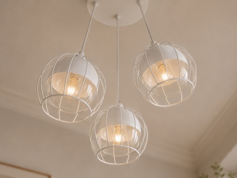 Lampa wisząca 3xE27 SOLO WHITE