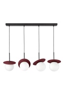 Pendant lamp 4xE14 Aura Black/Wine