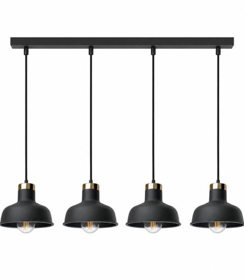 Lampa wisząca 4xE27 HEBE BLACK