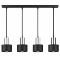 Lampa wisząca 4xE27 LUCE BLACK SILVER