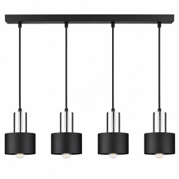 Lampa wisząca 4xE27 LUCE BLACK SILVER