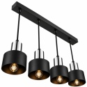 Lampa wisząca 4xE27 LUCE BLACK SILVER