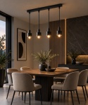 Lampa wisząca 4xE27 LUCE BLACK