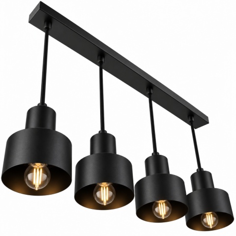 Lampa wisząca 4xE27 LUCE BLACK