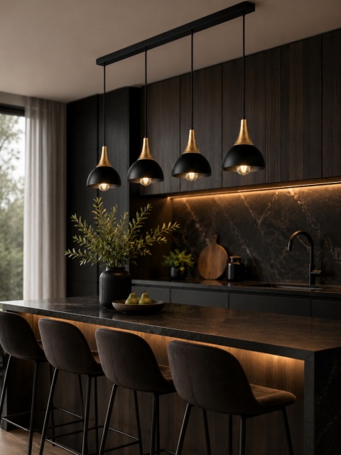 Lampa wisząca 4xE27 Rea Gold