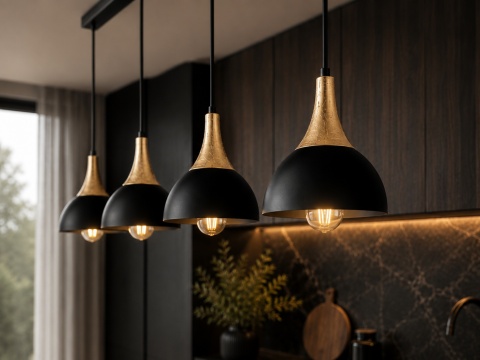 Lampa wisząca 4xE27 Rea Gold