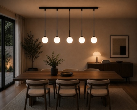 Lampa wisząca 5xE14 Mondi Black