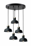 Lampa wisząca 5xE27 HEBE BLACK