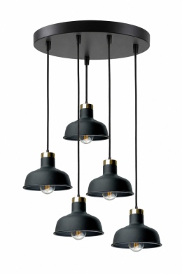 Lampa wisząca 5xE27 HEBE BLACK