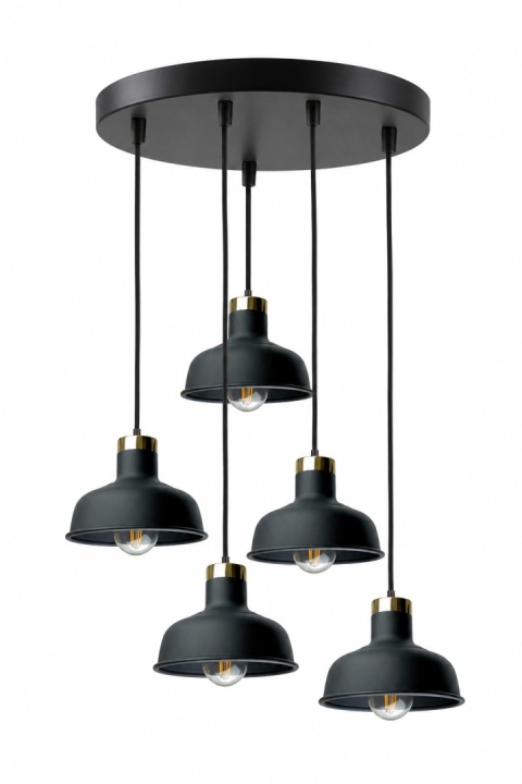 Lampa wisząca 5xE27 HEBE BLACK
