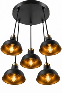 Lampa wisząca 5xE27 HEBE BLACK