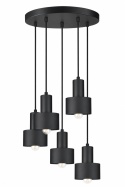Pendant lamp 5xE27 LUCE BLACK