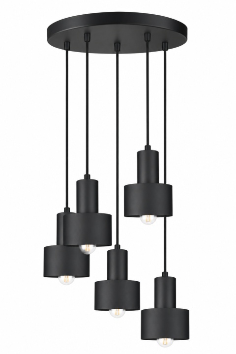 Pendant lamp 5xE27 LUCE BLACK