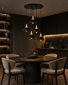 Lampa wisząca 5xE27 Rea Gold