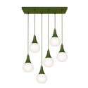 Pendant Lamp 6xE27 Lacrima Khaki