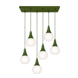 Pendant Lamp 6xE27 Lacrima Khaki