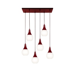 Pendant Lamp 6xE27 Lacrima Wine