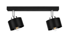 Spot 2xE27 SIMPLY BLACK/SILVER