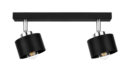 Ceiling Lamp 2xE27 SIMPLY BLACK/SILVER