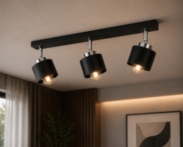 Ceiling Lamp 3xE27 SIMPLY BLACK/SILVER
