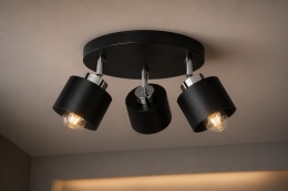 Ceiling Lamp 3xE27 SIMPLY BLACK/SILVER