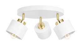 Ceiling Lamp 3xE27 SIMPLY WHITE/GOLD