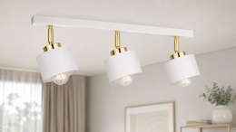 Ceiling Lamp 3xE27 SIMPLY WHITE/GOLD