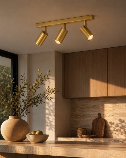 Ceiling Lamp 3xGU10 EYE BLACK GOLD