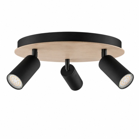 Spot 3xGU10 EYE BLACK WOOD