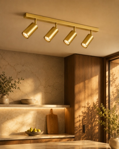 Ceiling Lamp 4xGU10 EYE BLACK GOLD
