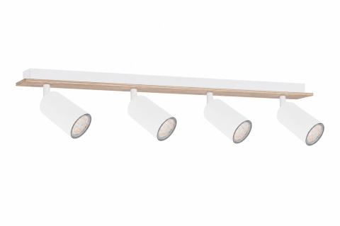 Spot 4xGU10 EYE WHITE WOOD