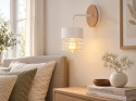 Kinkiet 1xE27 CASA WHITE WOOD