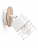 Kinkiet 1xE27 CASA WHITE/WOOD