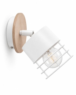 Wall Lamp 1xE27 CASA WHITE/WOOD