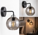 Kinkiet 1xE27 COSMO BLACK/SILVER