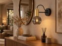 Wall Lamp 1xE27 LIV BLACK/GOLD