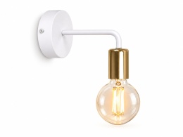 Kinkiet 1xE27 NIXON WHITE/GOLD